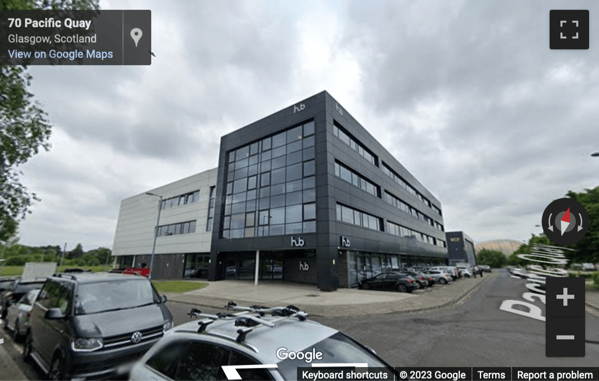 Street View image of The Hub at Pacific Quay, Digital Media Quarter, Pacific Drive, Glasgow