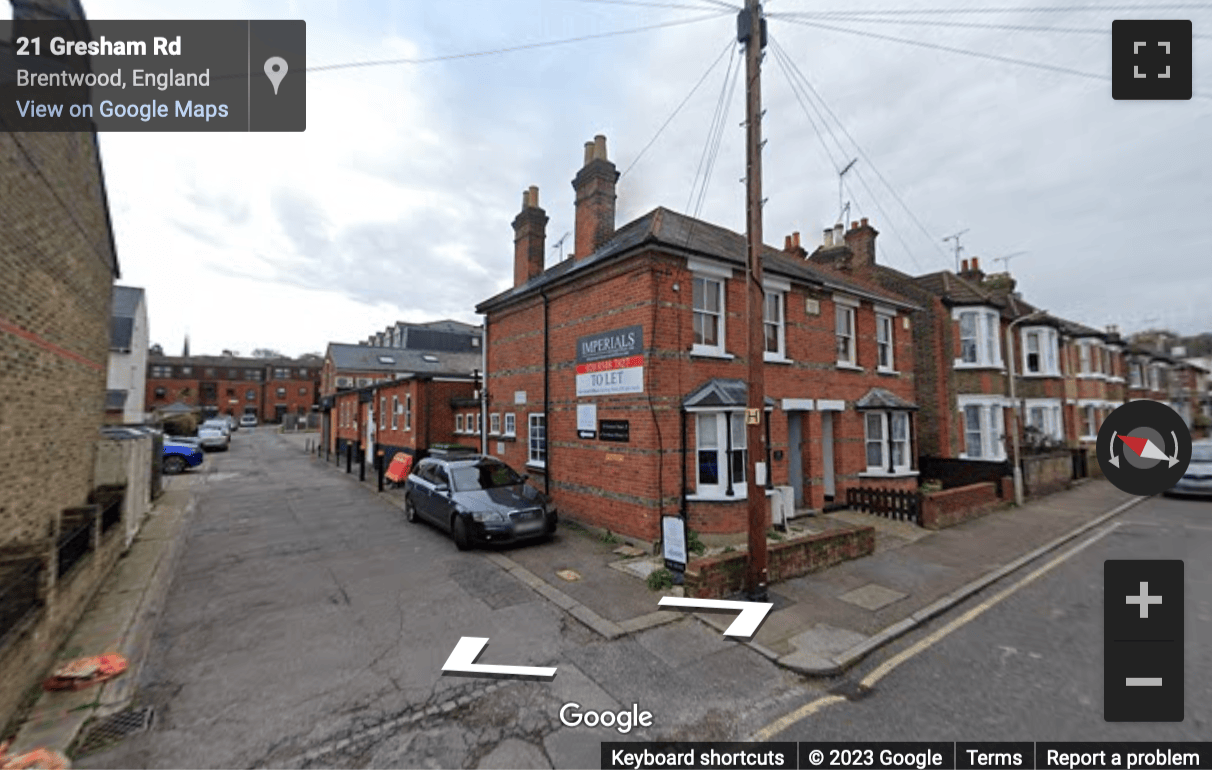 Street View image of 18 Gresham Road, Brentwood, Essex