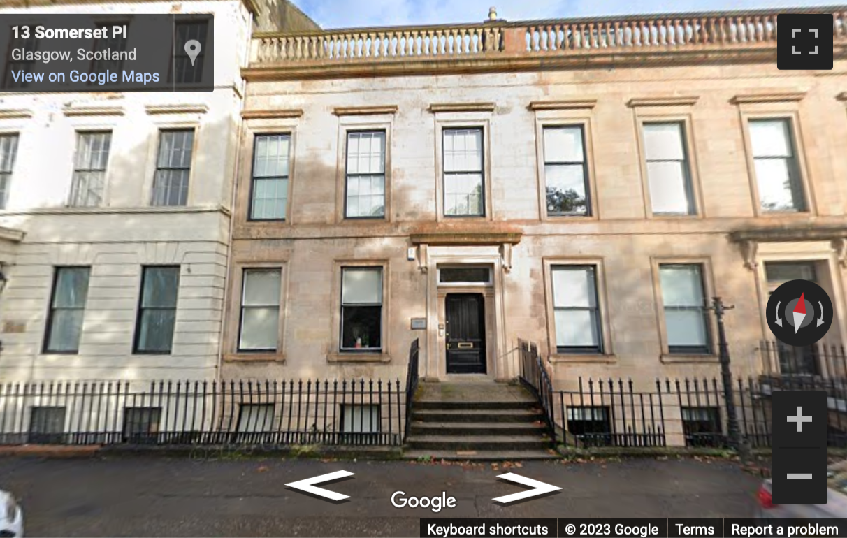 Street View image of 11 Somerset Place, Glasgow, Scotland