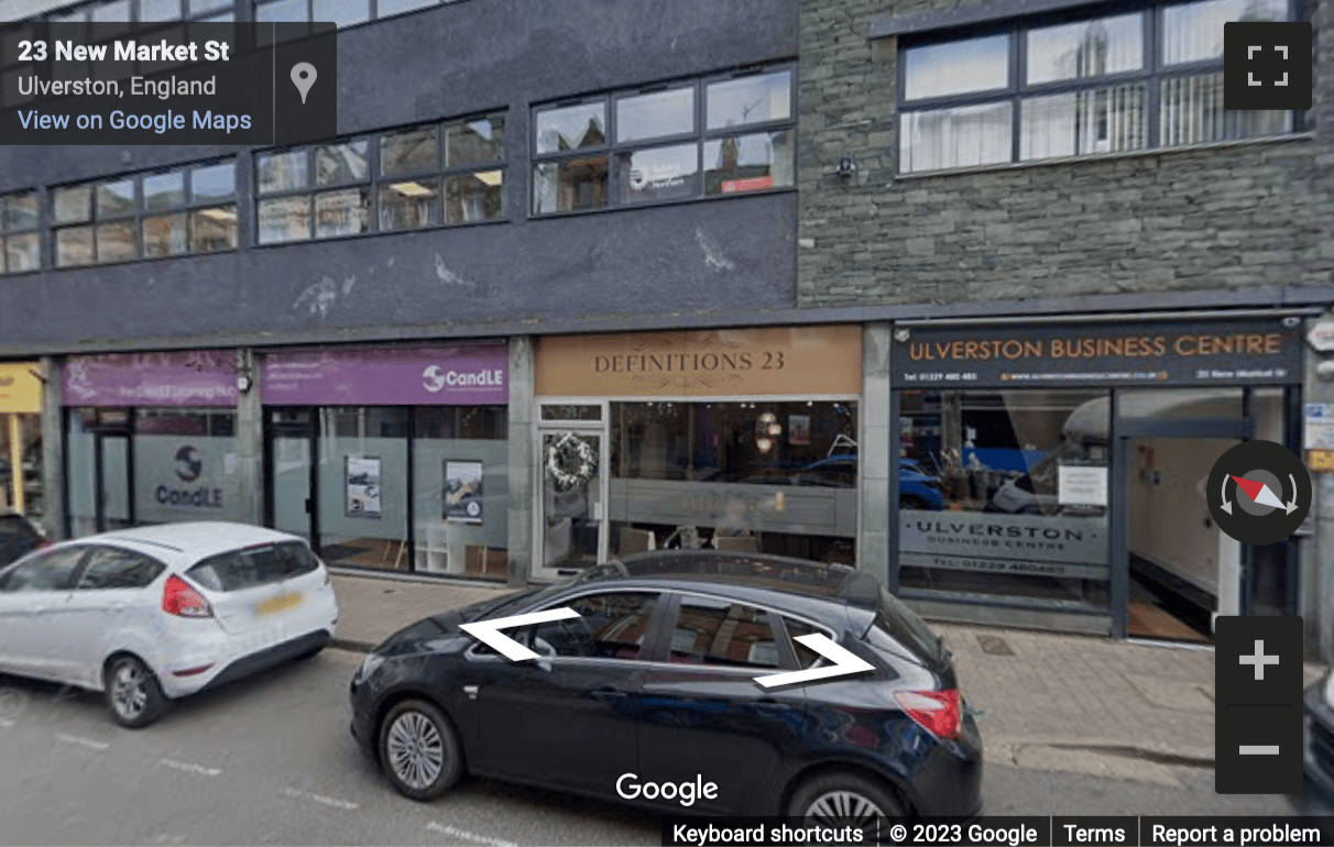 Street View image of 25 New Market Street, Ulverston, Cumbria
