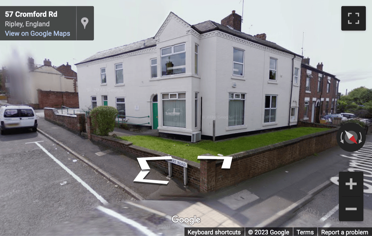 Street View image of Corner House, 2 Albert Road, Ripley, Derbyshire