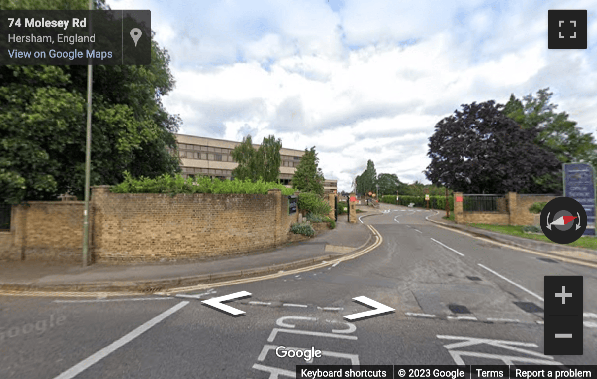 Street View image of Hersham Place Technology Park, Molesey Road, Hersham, Walton on Thames, Surrey