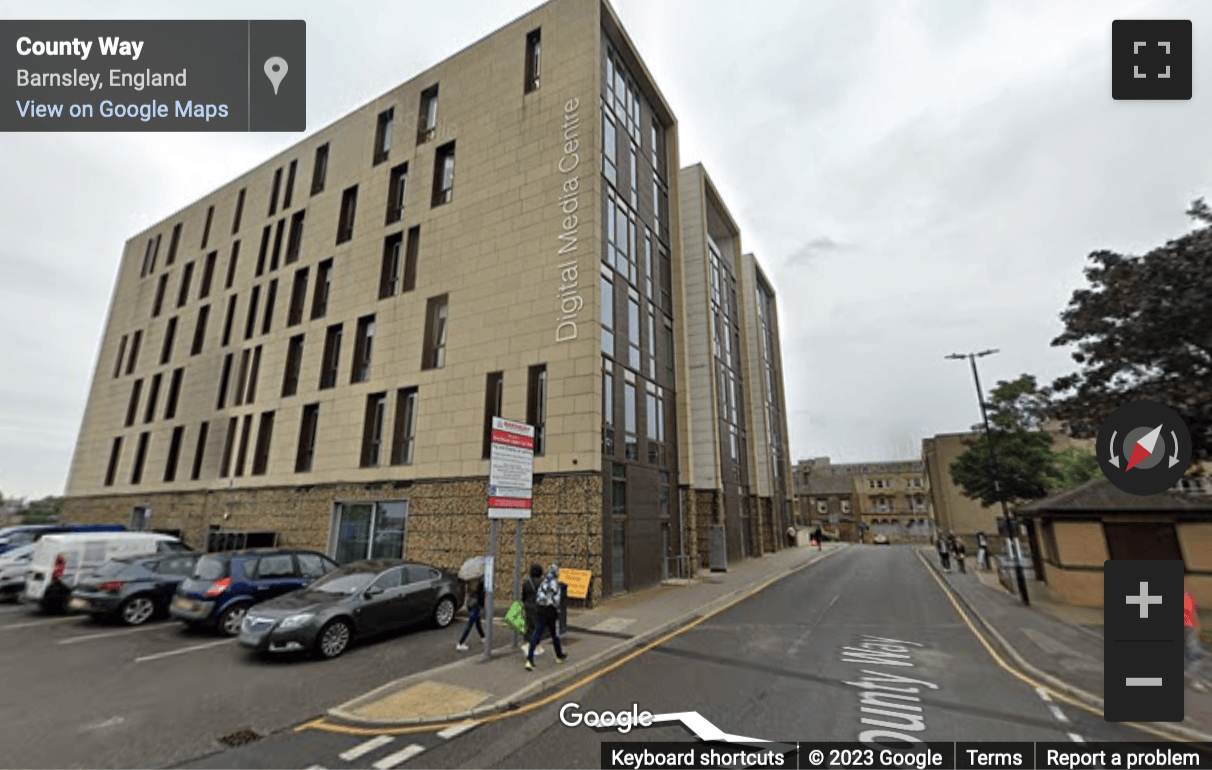 Street View image of Digital Media Centre, County Way, Barnsley, South Yorkshire