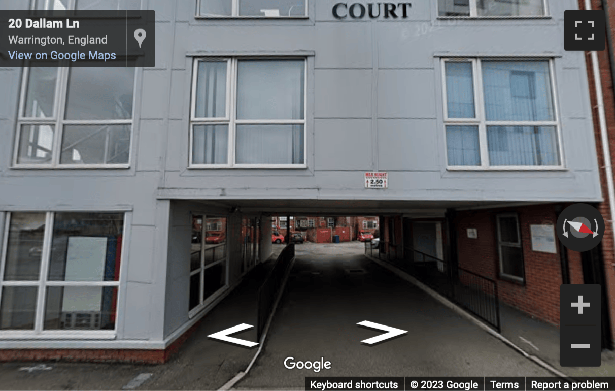 Street View image of Dallam Court, Tanners Lane, Warrington, Cheshire