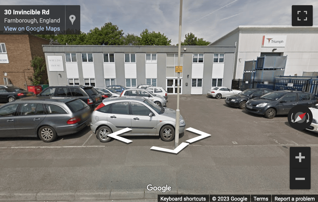 Street View image of Shieling House Business Centre, Invincible Road, Farnborough, Hampshire