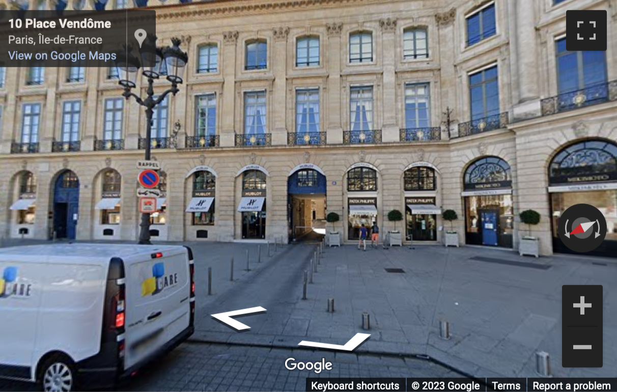 Street View image of Place Vendome Centre, 10 Place Vendome, Paris, Paris Ile de France