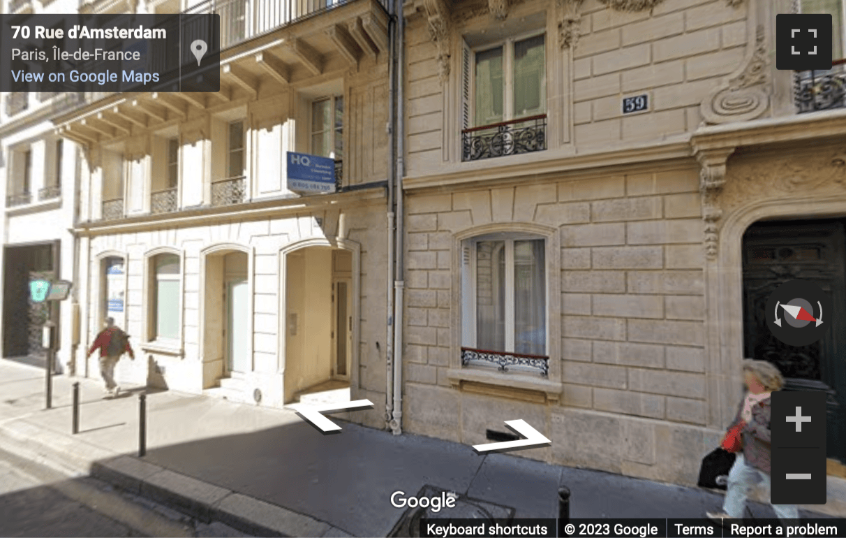 Street View image of 57, Rue d’Amsterdam, Paris Ile de France