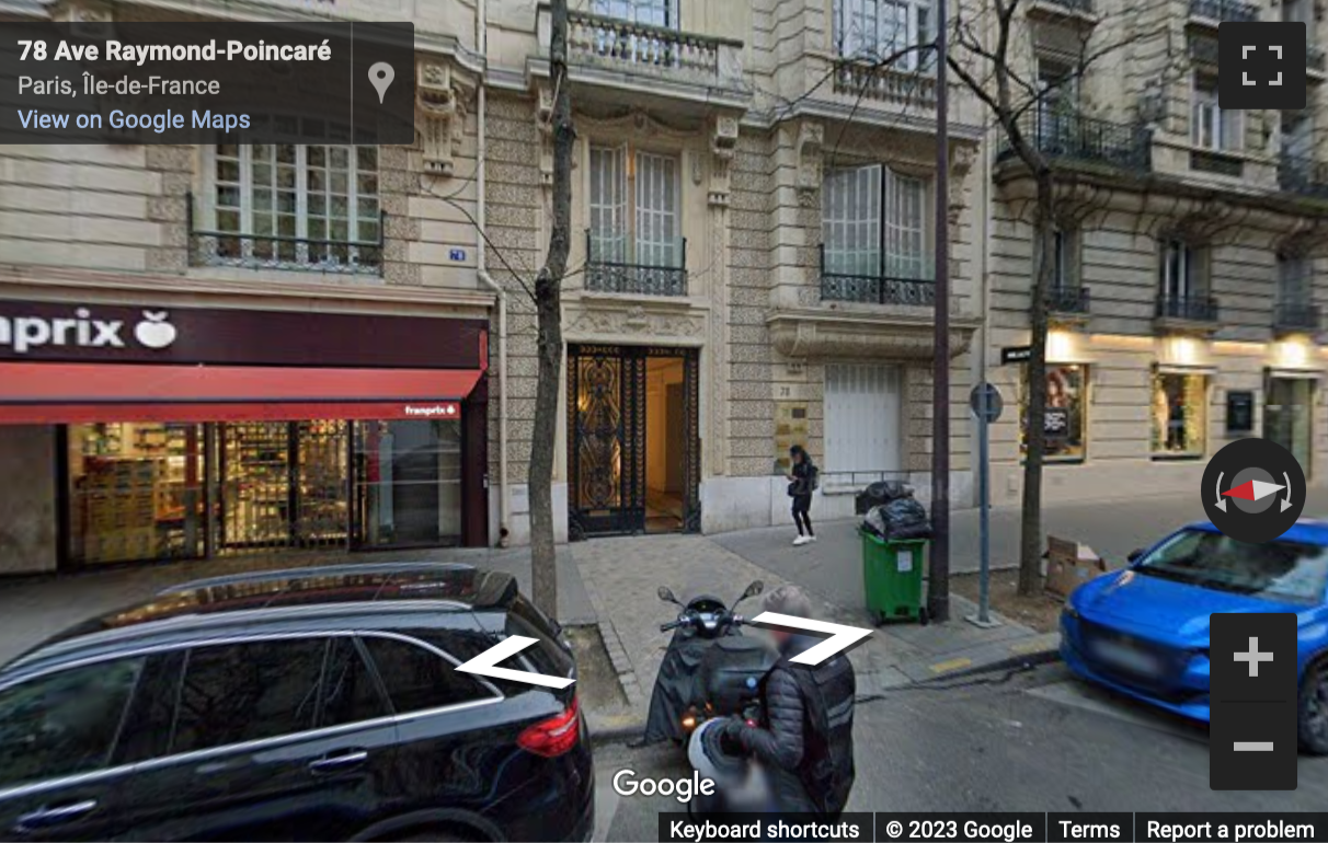 Street View image of 78 Avenue Raymond Poincaré, Paris Ile de France