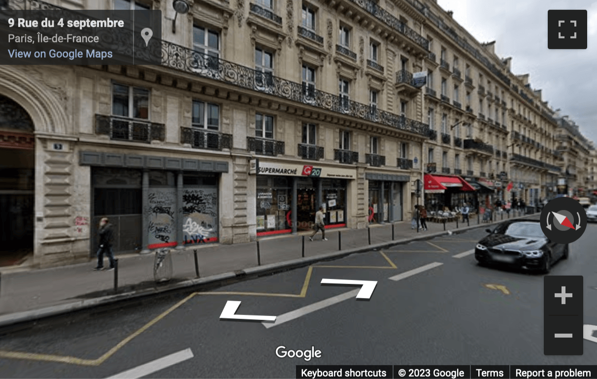 Street View image of 9, Rue du Quatre Septembre, Paris, Paris Ile de France