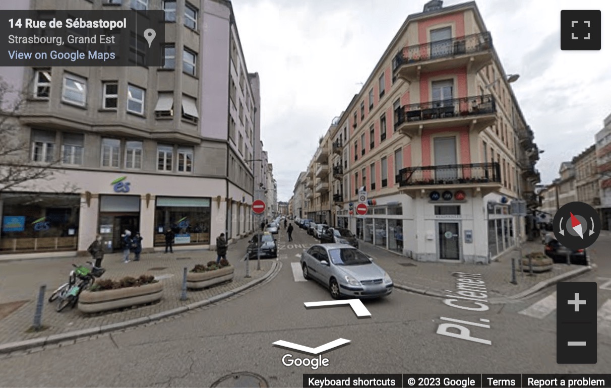 Street View image of Bureaux Europe, 20 Place des Halles, Strasbourg, Alsace, France