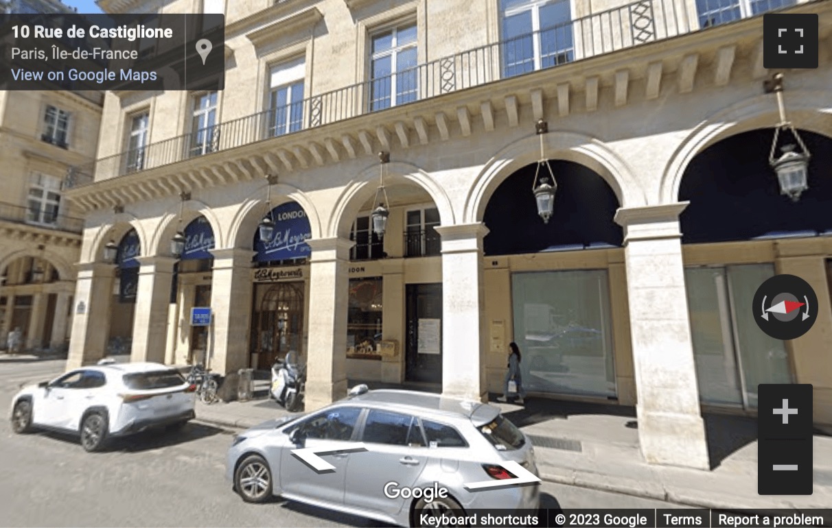 Street View image of Paris Vendôme, 5 Rue de Castiglione, Paris, Paris Ile de France