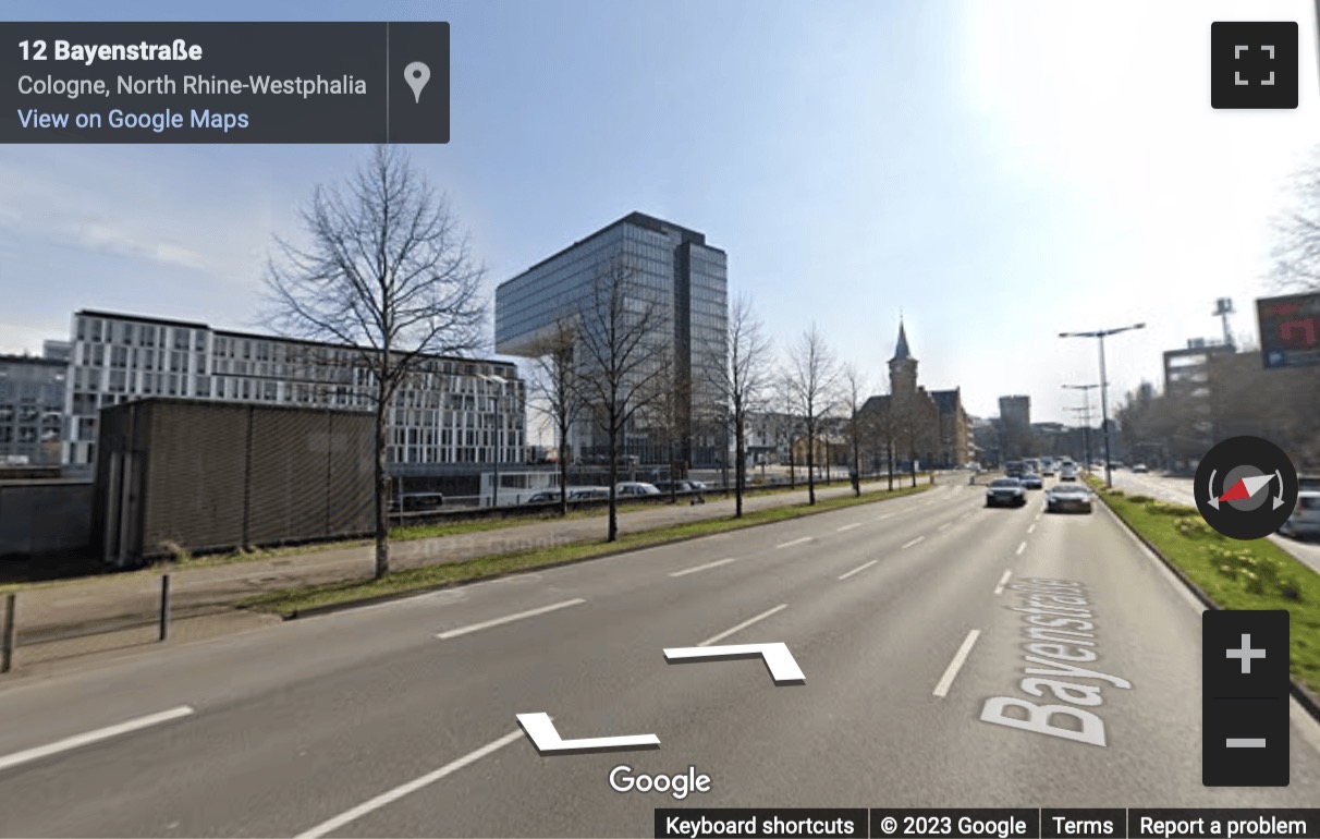 Street View image of Im Zollhafen 18, Kranhaus 1, Cologne, Nordrhein Westfalen, Germany