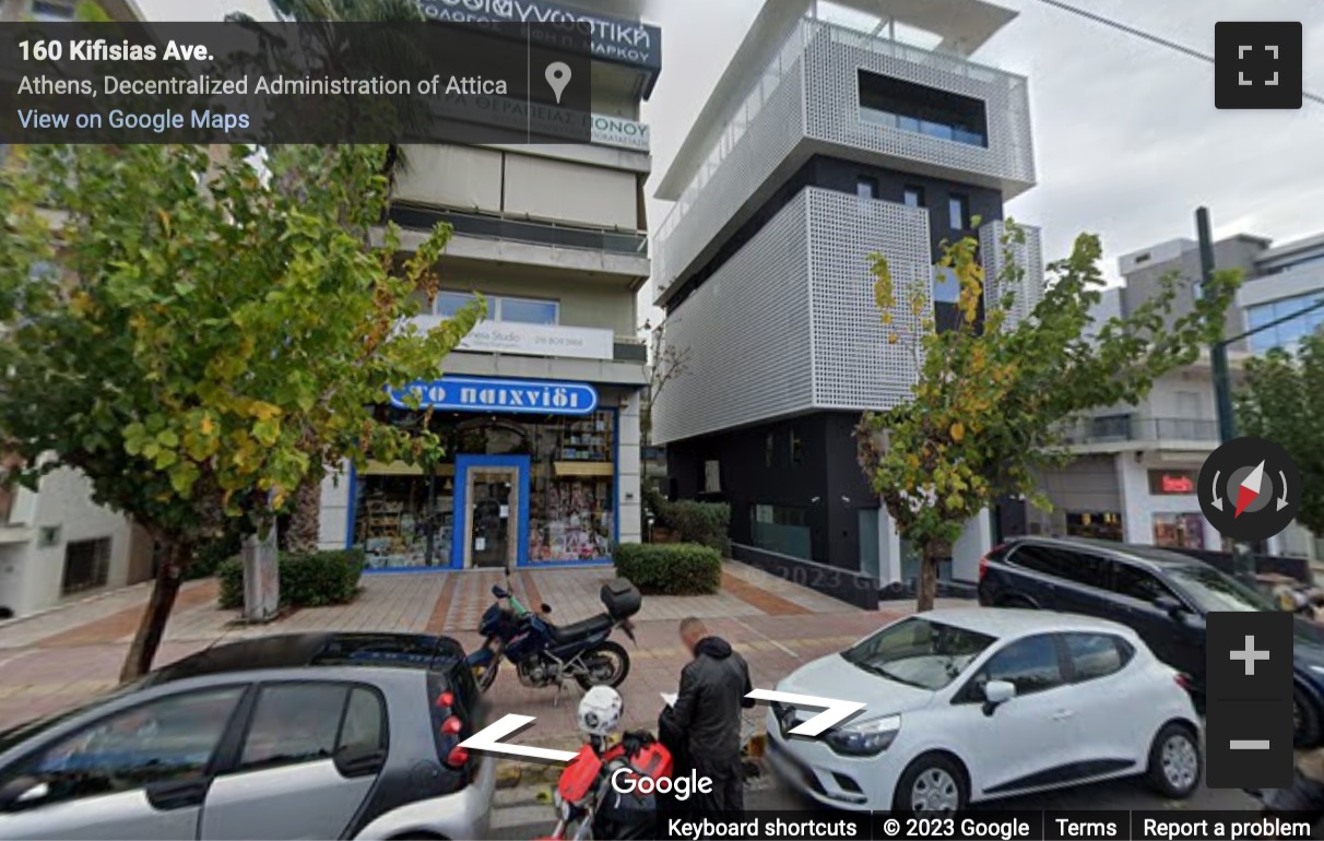 Street View image of 166A Kifissias Avenue, 151 26 Maroussi, Athens, Greece