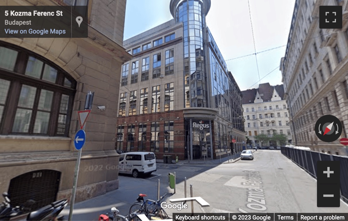 Street View image of Budapest Kalman Imre utca 1, Regus House, Budapest, Hungary