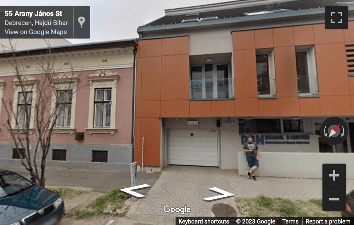 Street View image of Arany Janos u. 55, Debrecen, Hungary