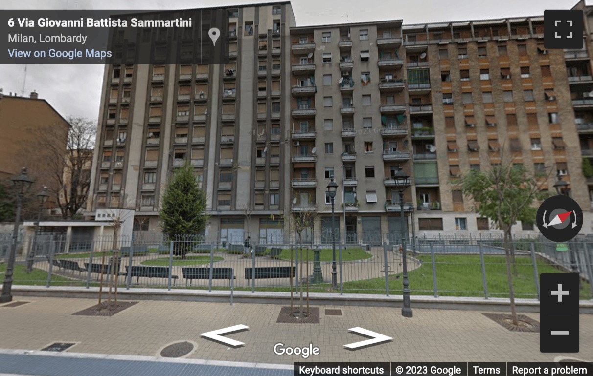 Street View image of Via Sammartini 33, Milan, Italy