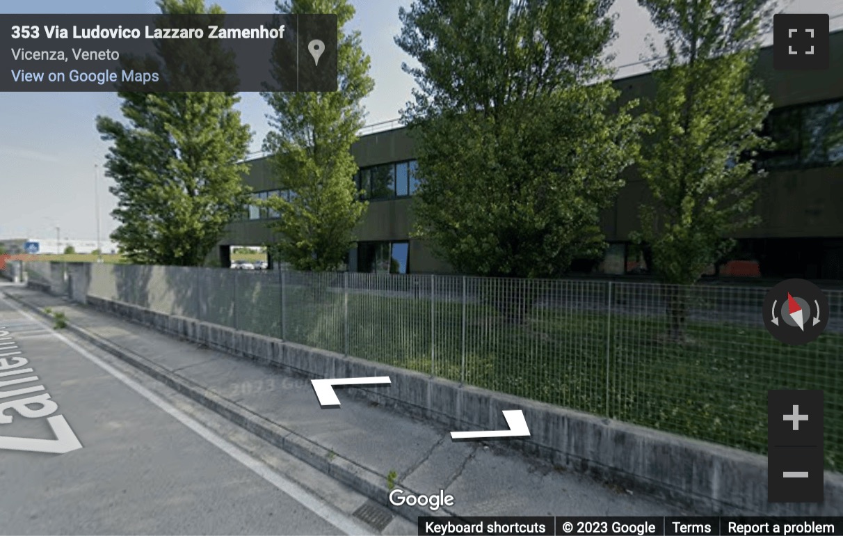 Street View image of Via Zamenhof 817, Vicenza, Italy