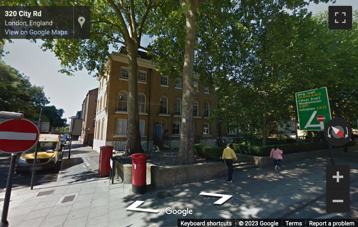 Street View image of 320-324 City Road, Central London, EC1V, UK