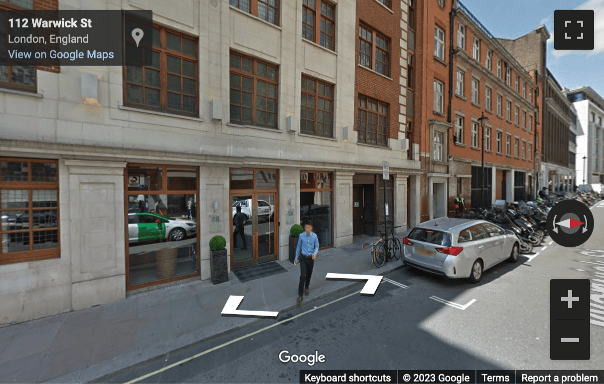 Street View image of 48 Warwick Street, Central London, W1B - Brand new centre!