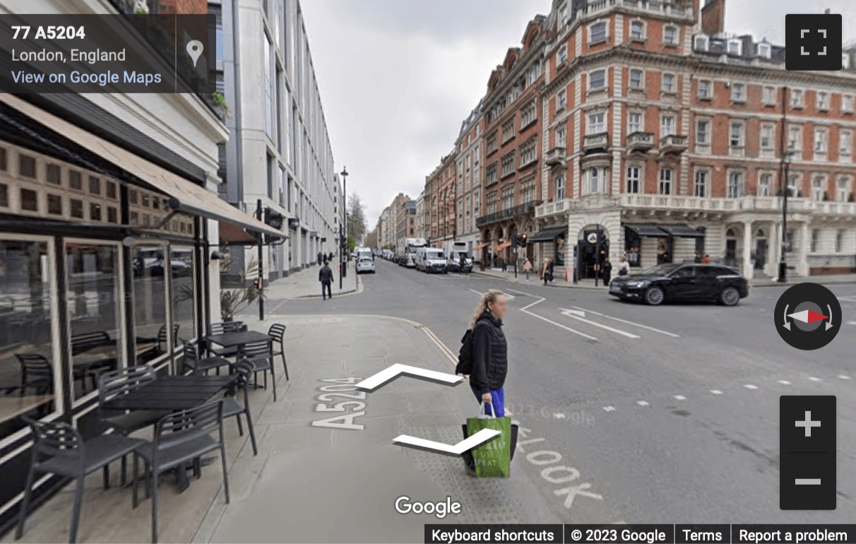 Street View image of 128 Wigmore Street, Central London, W1U, UK