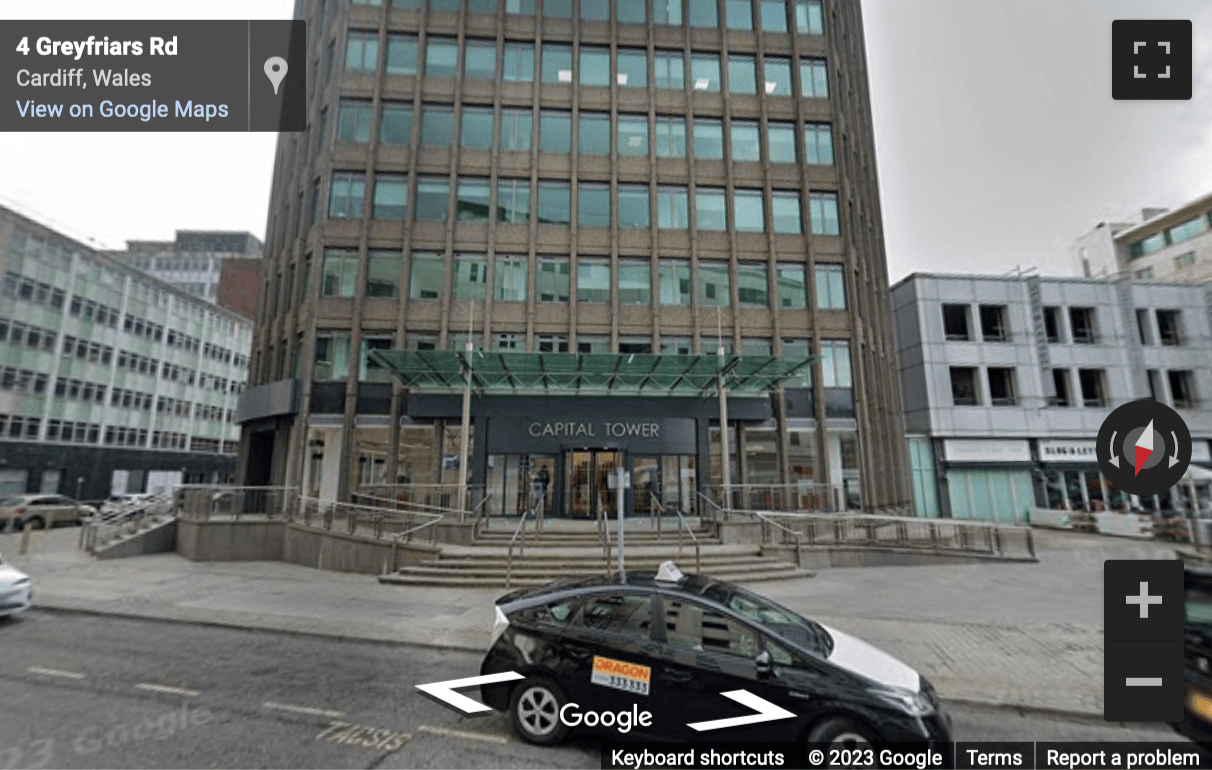 Street View image of Offices to rent in Cardiff - Capital Tower, Greyfriars Road