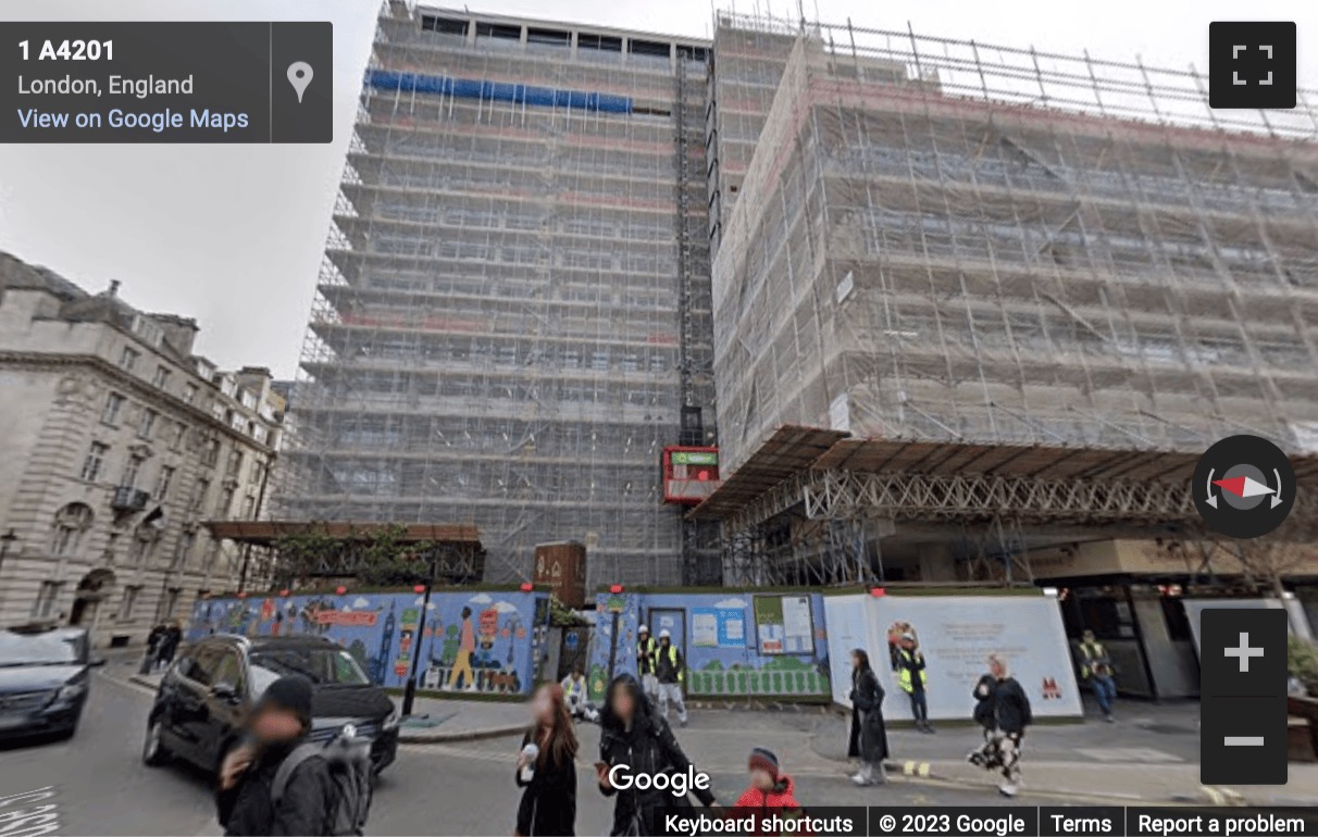 Street View image of 3-7 Langham Place, Central London, W1