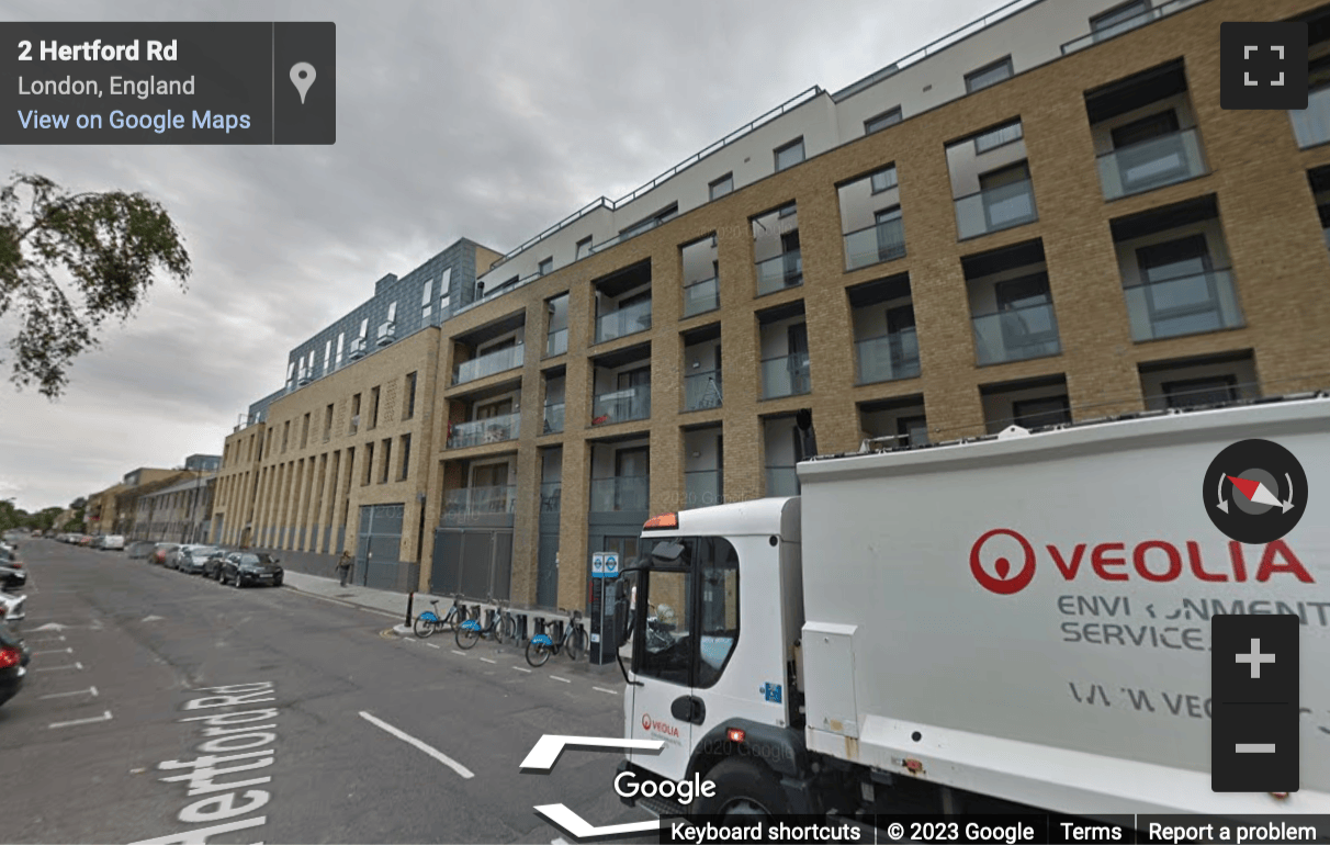 Street View image of Reliance Wharf, Hertford Road, Central London, N1