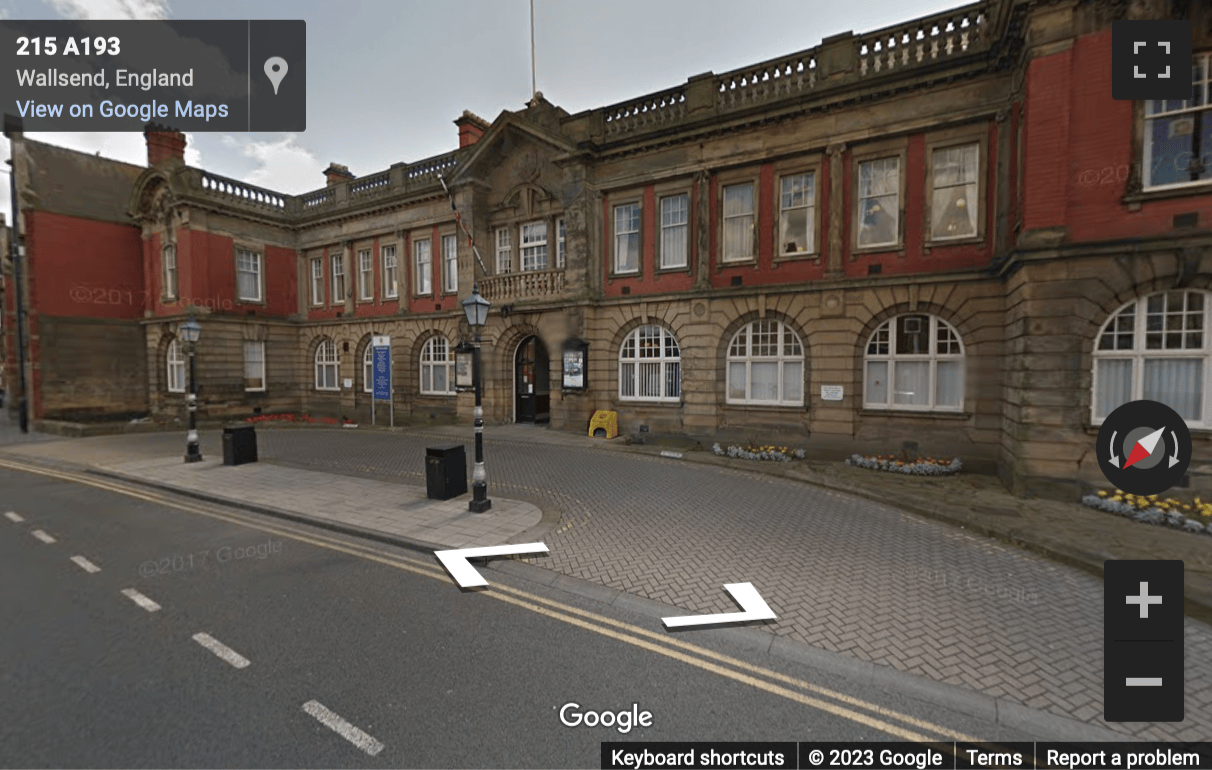 Street View image of The Town Hall, High Street East, Wallsend, Newcastle, Tyne and Wear
