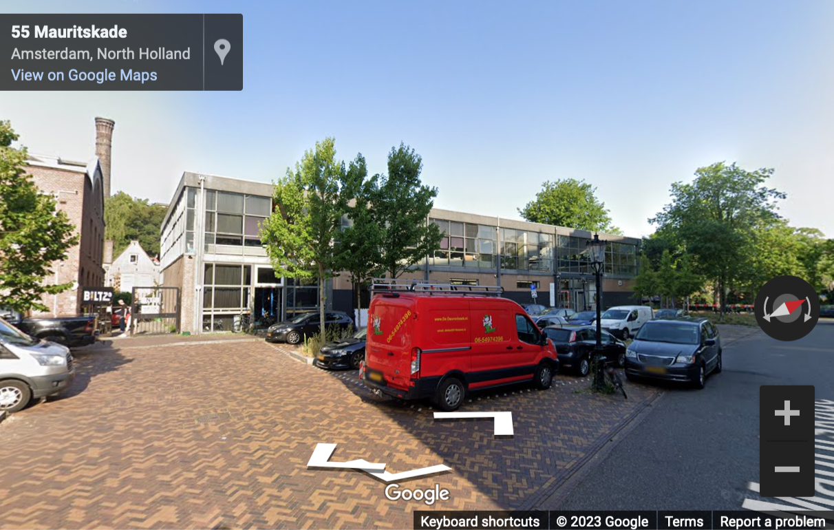 Street View image of Mauritskade 55c, Amsterdam, North Holland, Netherlands