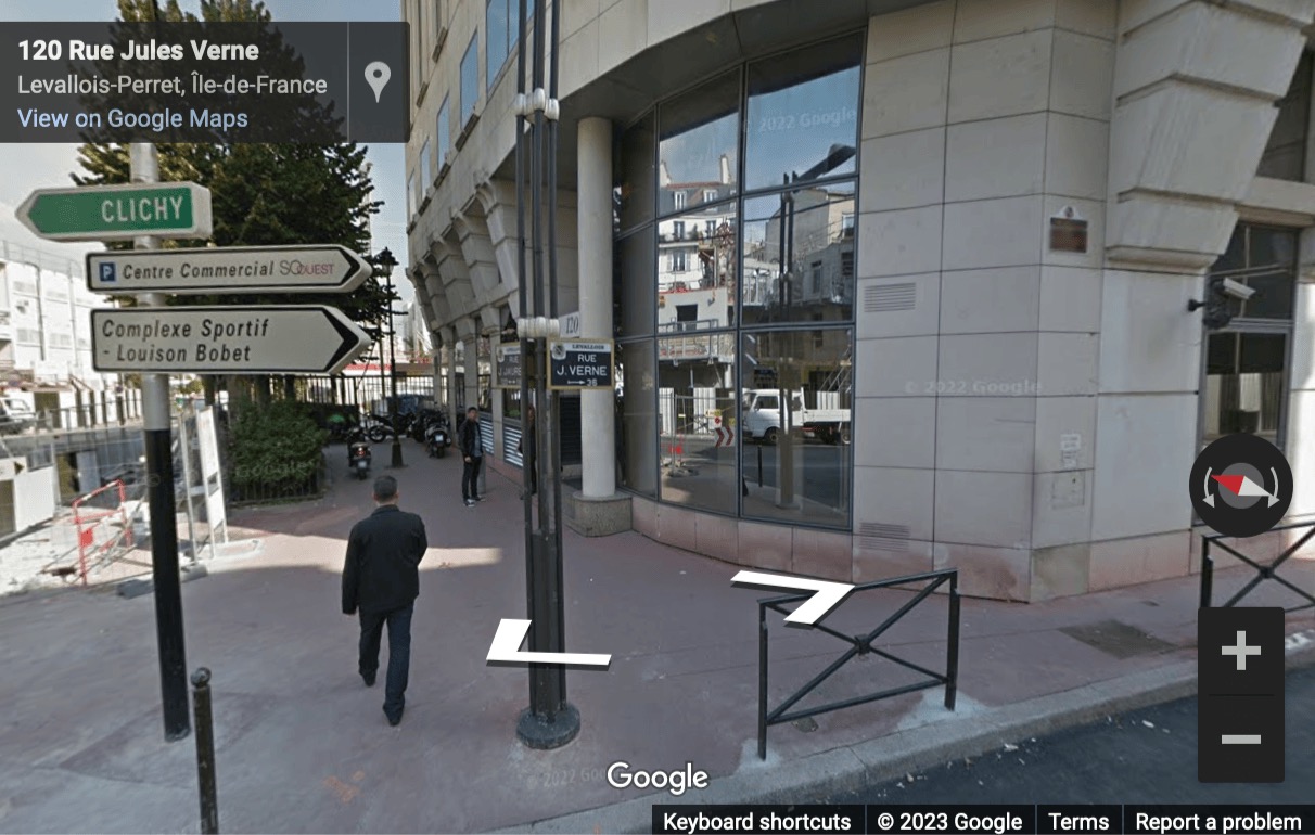 Street View image of 120 rue Jean Jaures, Levallois Perret, Paris Ile de France