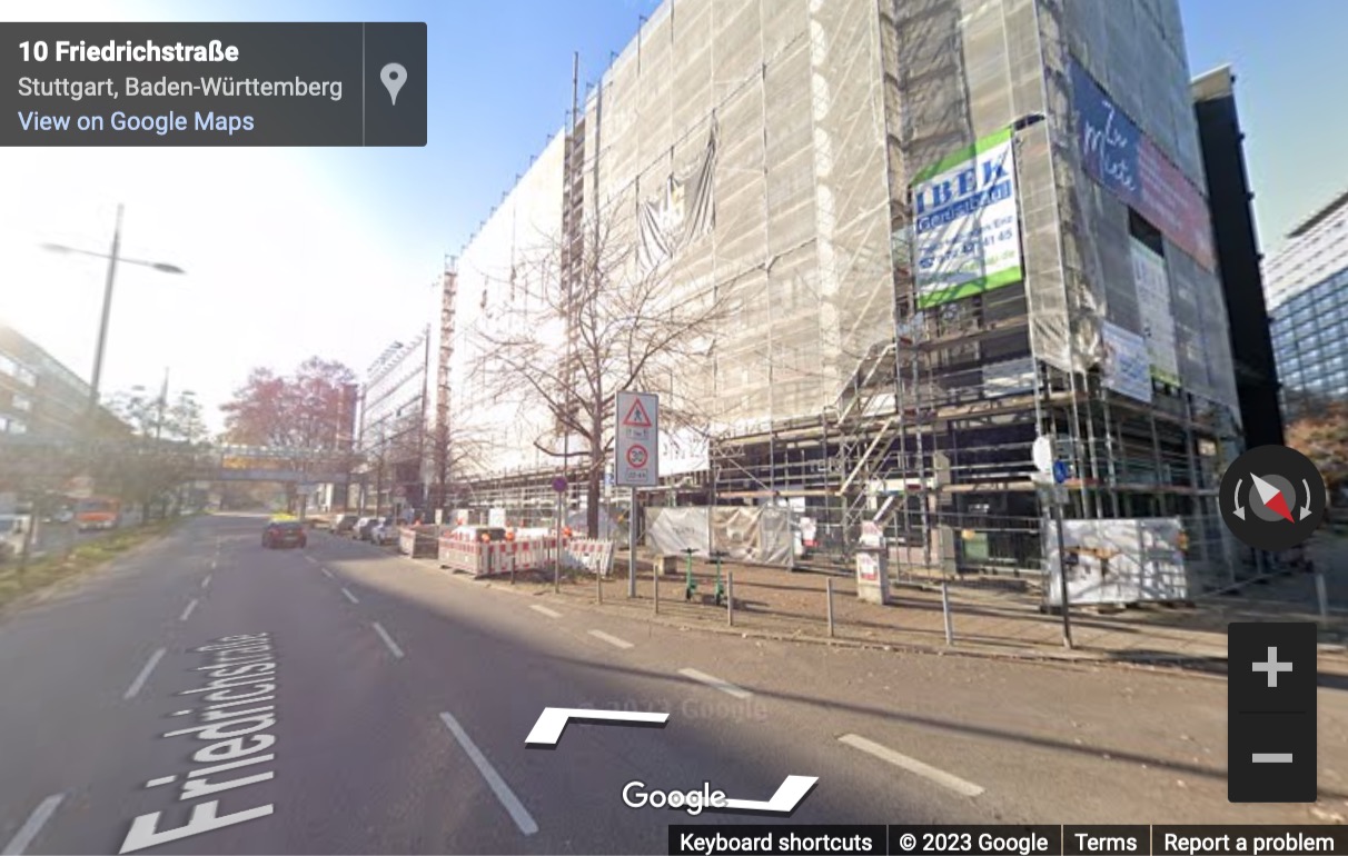 Street View image of Lautenschlagerstraße 23, Stuttgart, Germany