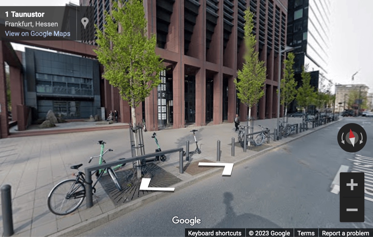 Street View image of Taunustor 1, Frankfurt, Hessen, Germany
