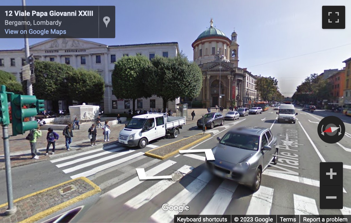 Street View image of Palazzo Rezzara, Viale Papa Giovanni XXIII, 106, 2nd Floor, 24121 Bergamo, Bologna