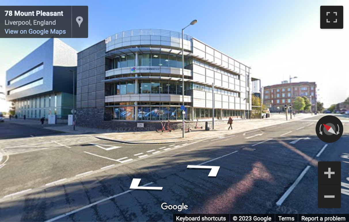 Street View image of Innovation Centre 1, 131 Mount Pleasant, Liverpool, Merseyside