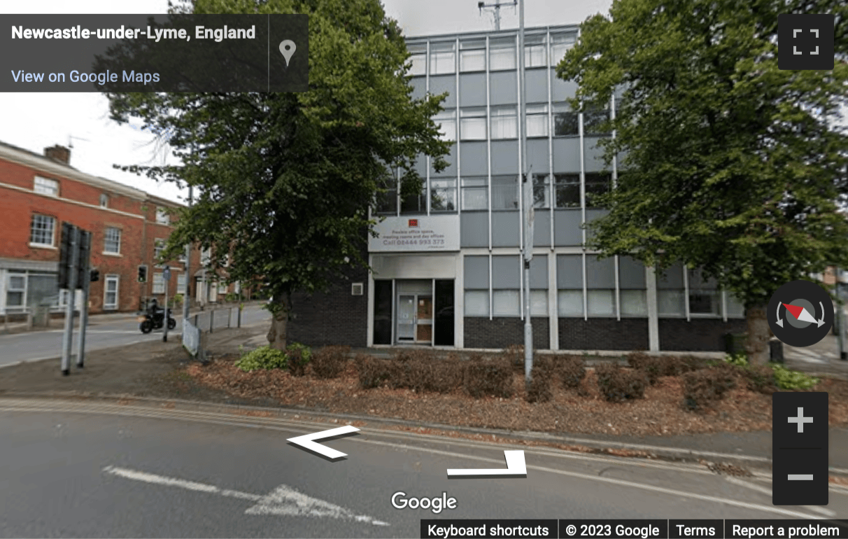 Street View image of Copthall House, King Street, Newcastle Under Lyme, Staffordshire
