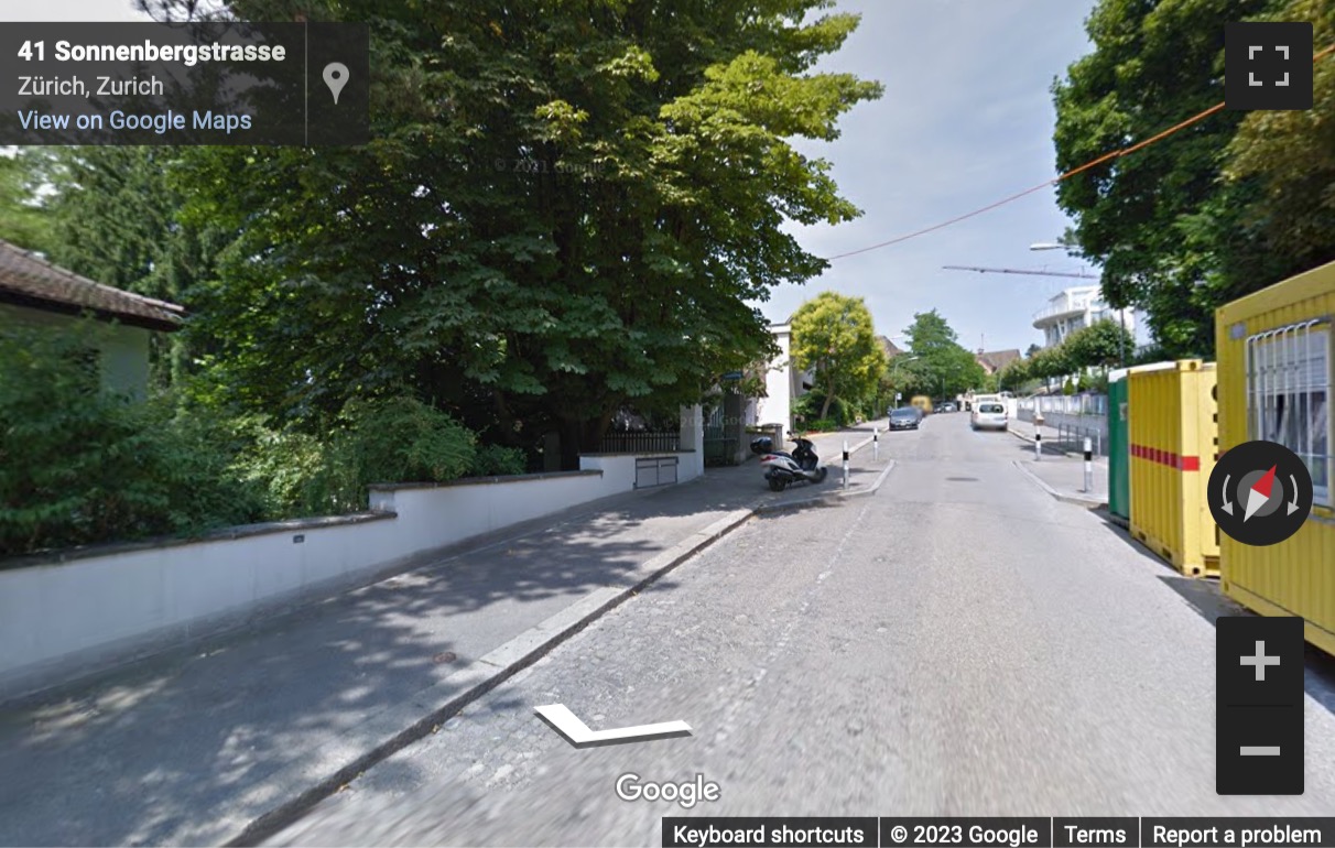 Street View image of 48-50 Sonnenbergstrasse, Zurich, Switzerland