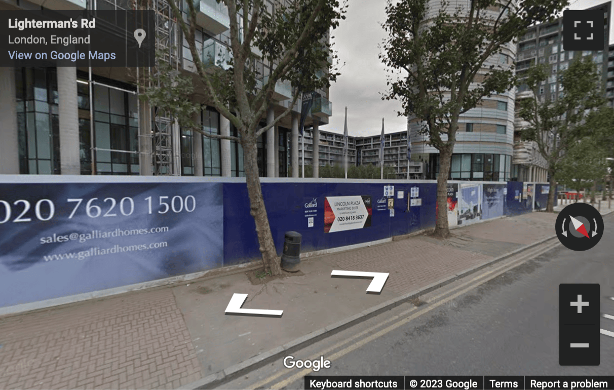 Street View image of 5 Indescon Square Lightermans Road, Central London, E14