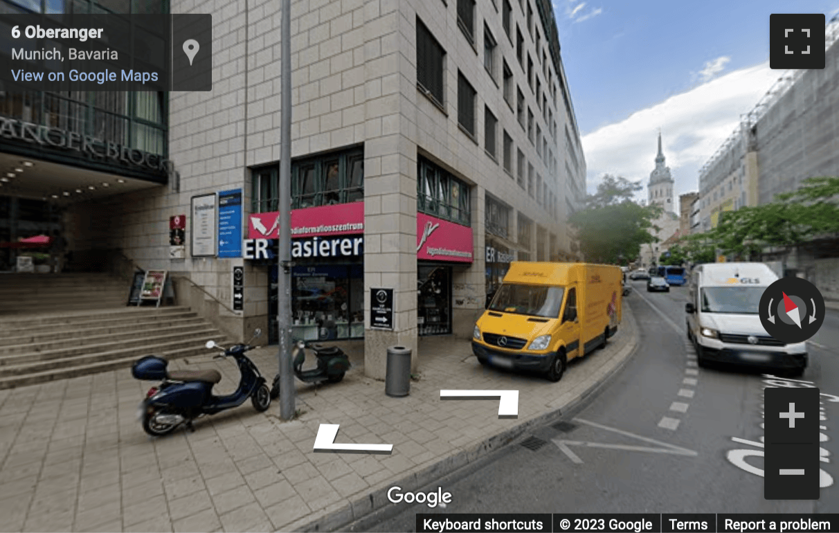 Street View image of Oberanger 6, Munich, Bayern, Germany