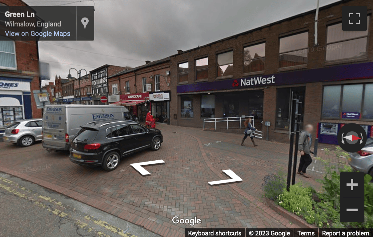 Street View image of 1-3 Grove Street, Wilmslow, Cheshire